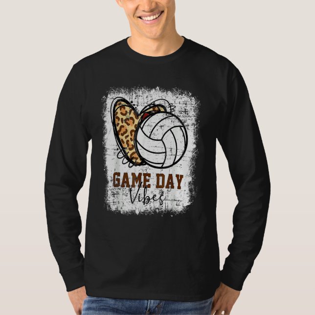 Camiseta Volleyball Game Day Vibes Volleyball Mom Leopard B (Anverso)