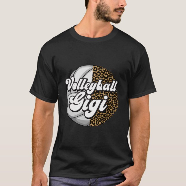 Camiseta Volleyball Gigi Leopard Grandma Gigi Of A Volleyba (Anverso)