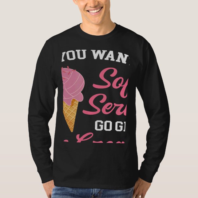 Camiseta Volleyball If You Want A Soft Serve Ice Cream Men  (Anverso)