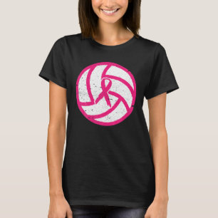 Camiseta Volleyball Lazo Rosa Conciencia del Cáncer de Seno