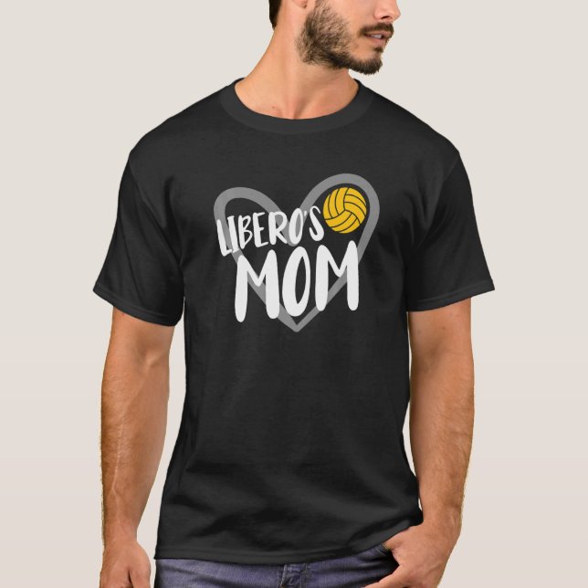 Camiseta Volleyball Libero's Mom Heart   (Anverso)