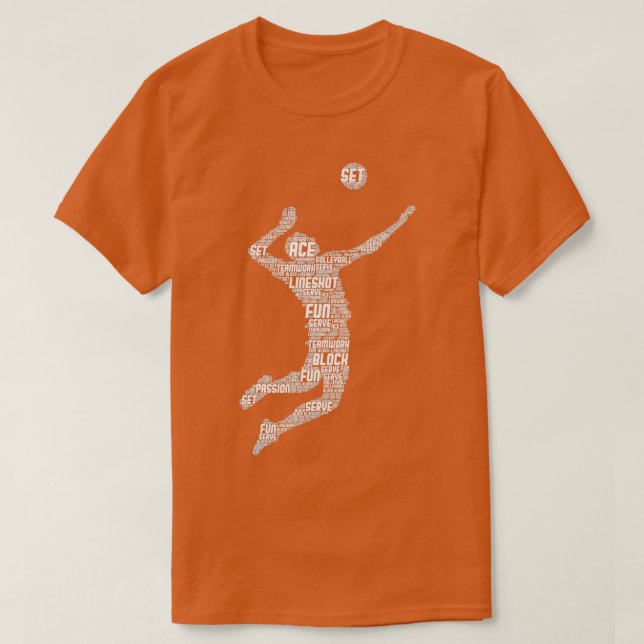 Camiseta Volleyball Player Boys Youth Men  (Diseño del anverso)
