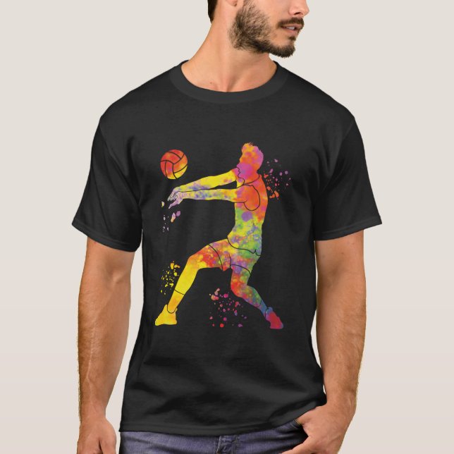Camiseta Volleyball Player Colorsplash Beach Volleyball (Anverso)