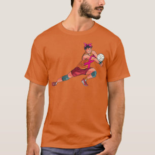 Camiseta Volleyball Player Pink Ribbon Breast Cancer Awaren
