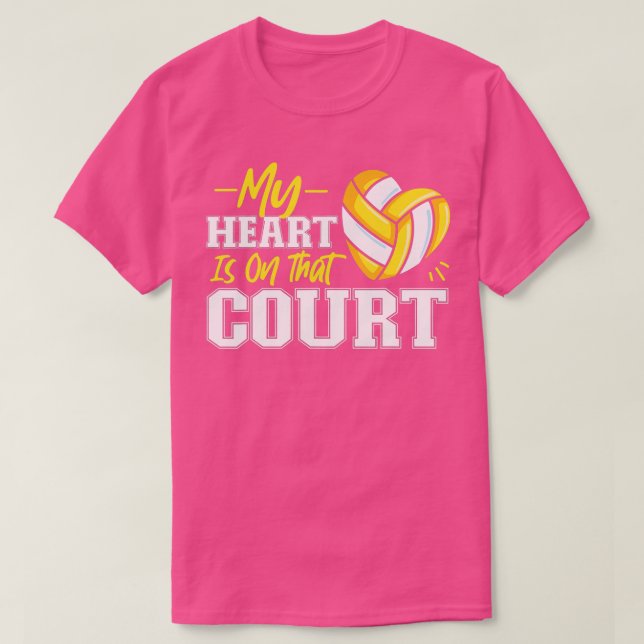 Camiseta Volleyball Player Team My Heart Is On That Court  (Diseño del anverso)