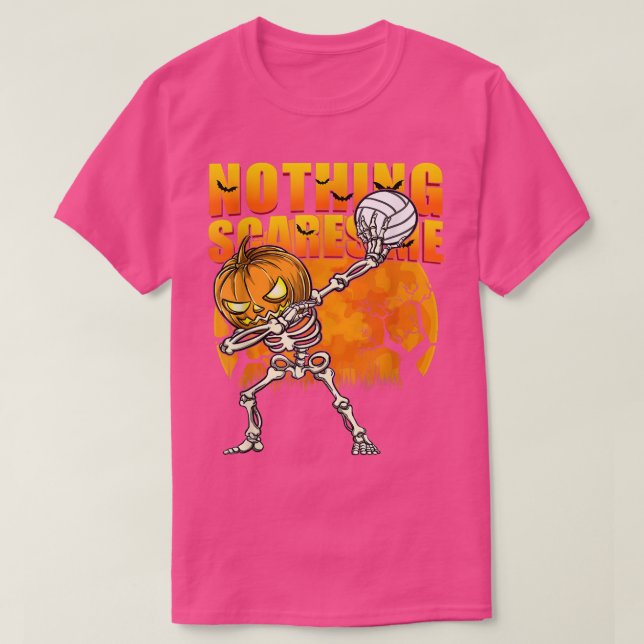 Camiseta Volleyball Skeleton Halloween Men Boys Volleyball  (Diseño del anverso)