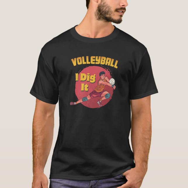 Camiseta Volleyball Spike Player Coach  Sports Saying (Anverso)