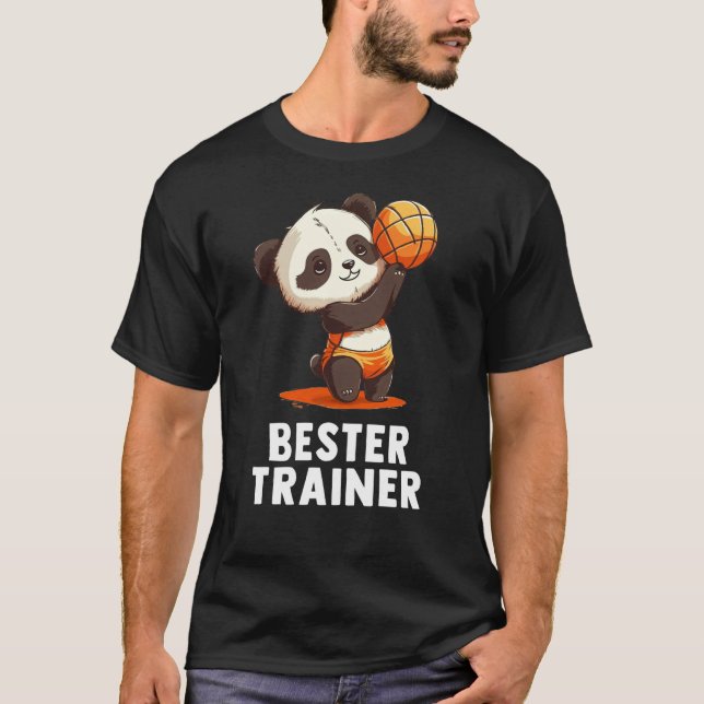Camiseta Volleyball Trainer Cute Baby Panda Volleyball (Anverso)