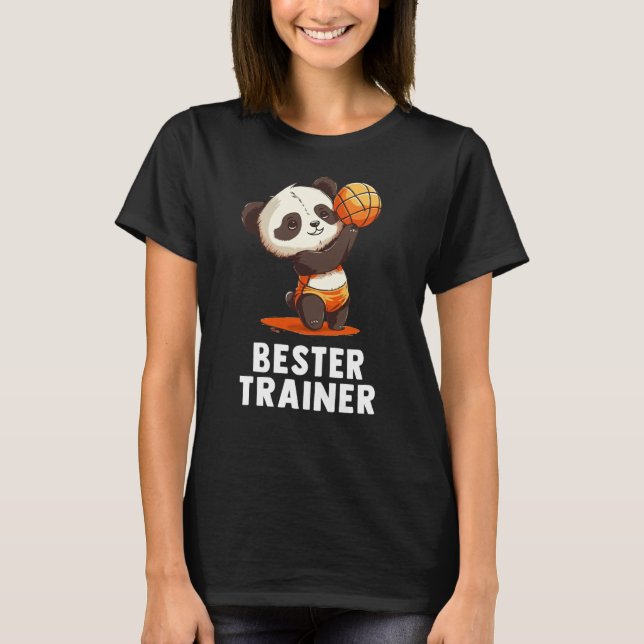 Camiseta Volleyball Trainer Cute Baby Panda Volleyball (Anverso)
