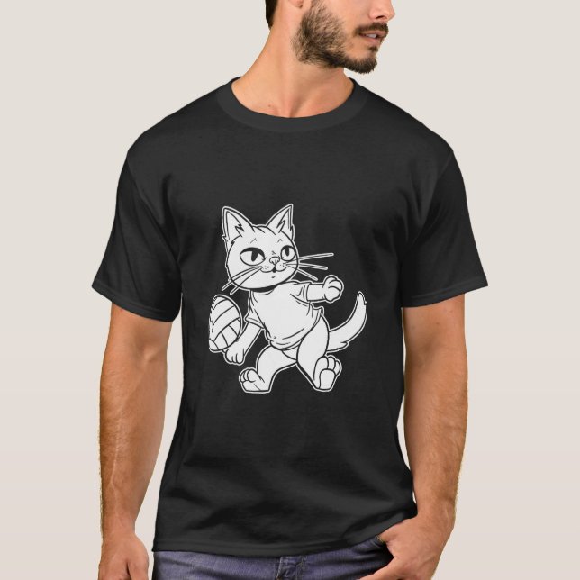 Camiseta Volleyball Vball Beach Volleyball Cat (Anverso)