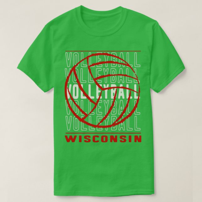 Camiseta Volleyball Wisconsin (Diseño del anverso)