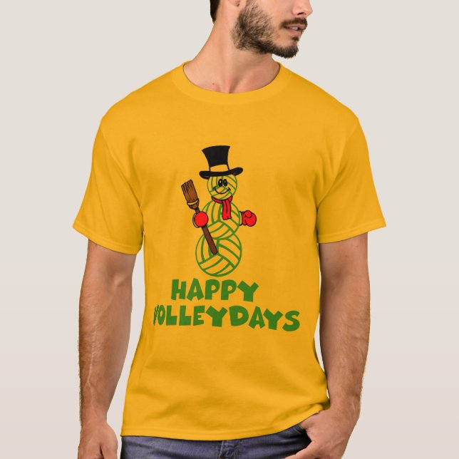 Camiseta VolleyChick Feliz VolleyDays Snowman (Anverso)