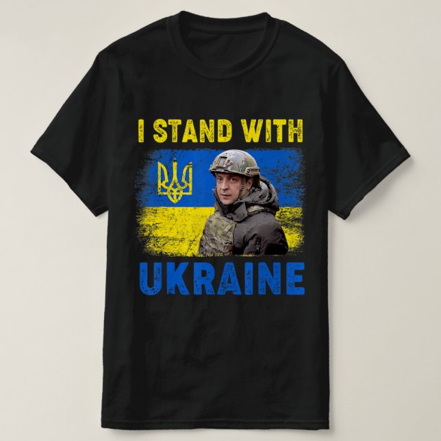 Camiseta Volodymyr Zelensky estoy con Ucrania (Diseño del anverso)