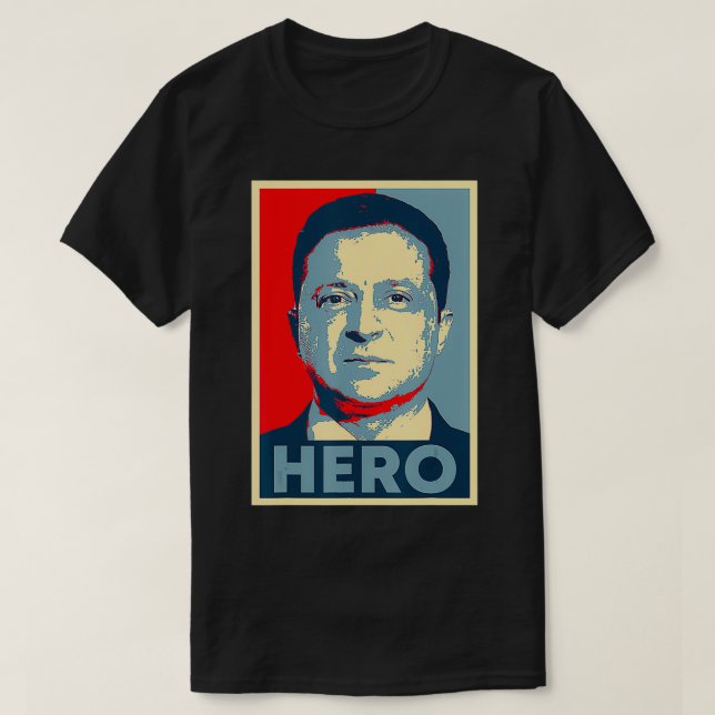 Camiseta Volodymyr Zelensky Hero Retro Vi (Diseño del anverso)