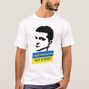 Camiseta Volodymyr Zelensky Necesito municiones para regalo