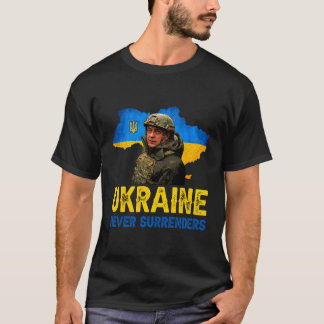 Camiseta Volodymyr Zelensky Ucrania nunca cede el apoyo