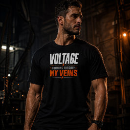 Camiseta Voltaje Corriendo Por Mis Venas Divertido Eléctric