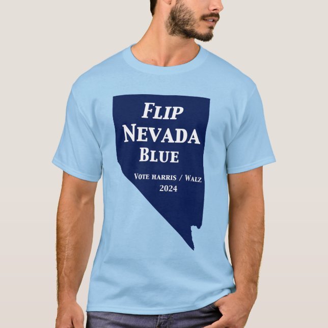 Camiseta Voltear el azul de Nevada en 2024 (Anverso)