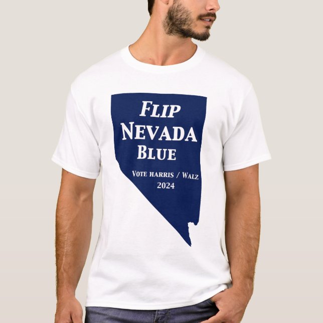 Camiseta Voltear el azul de Nevada en 2024 (Anverso)