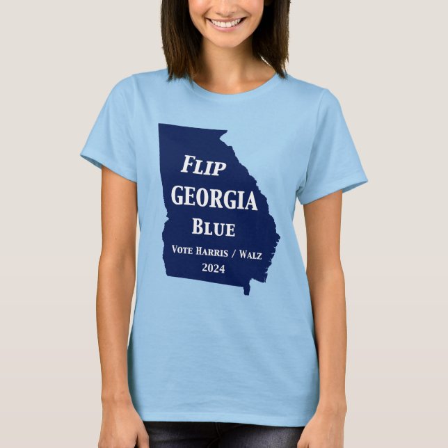 Camiseta Voltear Georgia Blue en 2024 (Anverso)