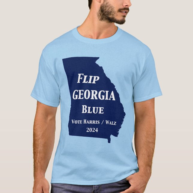 Camiseta Voltear Georgia Blue en 2024 (Anverso)
