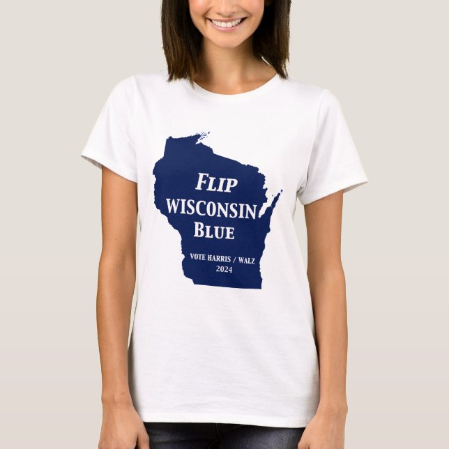 Camiseta Voltear Wisconsin Blue en 2024 (Anverso)