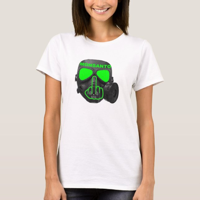 Camiseta Volteo de la máscara de gas de Monsanto (Anverso)