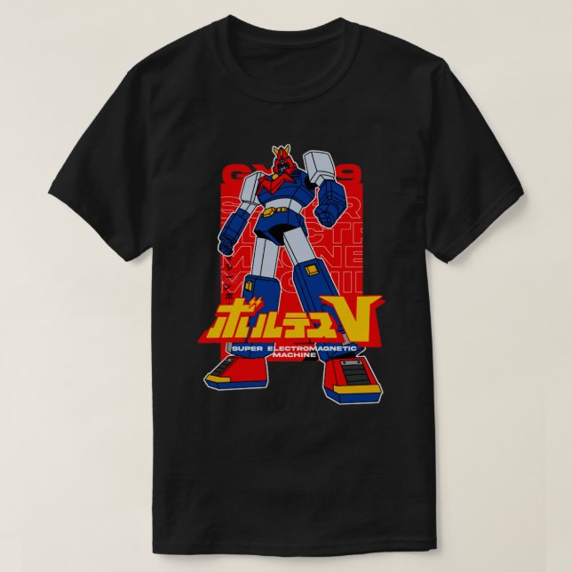 Camiseta voltios de máquinas súper electromagnéticas V (Diseño del anverso)