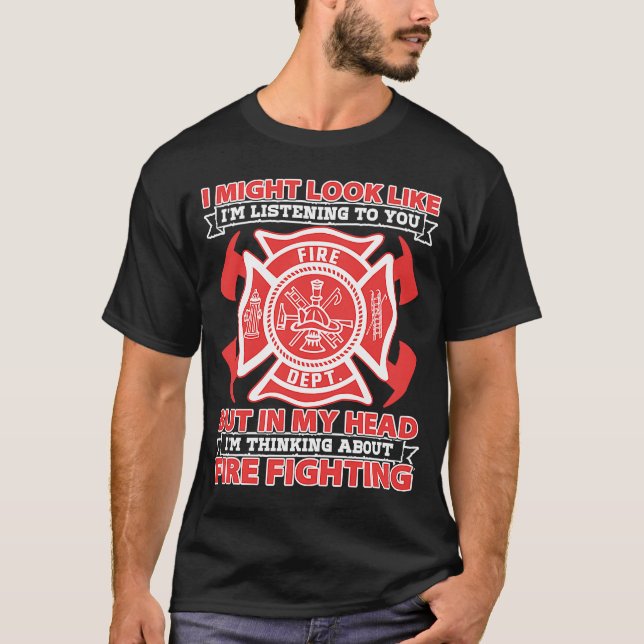 Camiseta Voluntaria De Bomberos Podría Parecer Como Si Fuer (Anverso)