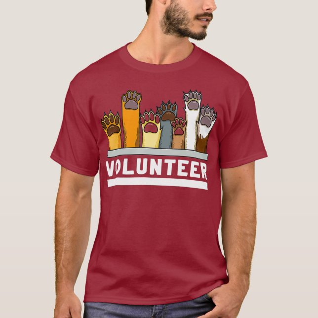 Camiseta Voluntaria De Refugio Animal Para Rescate (Anverso)