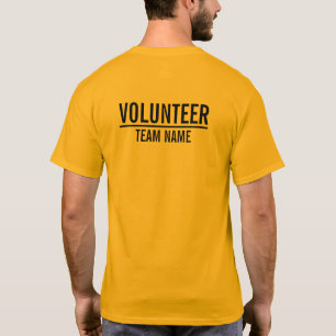 Camiseta Voluntario amarillo con nombre de encargo del