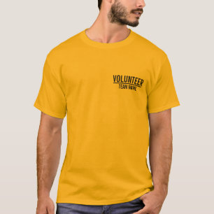 Camiseta Voluntario amarillo con nombre de encargo del