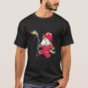 Camiseta Voluntario de bomberos bomberos unicornio bomberos