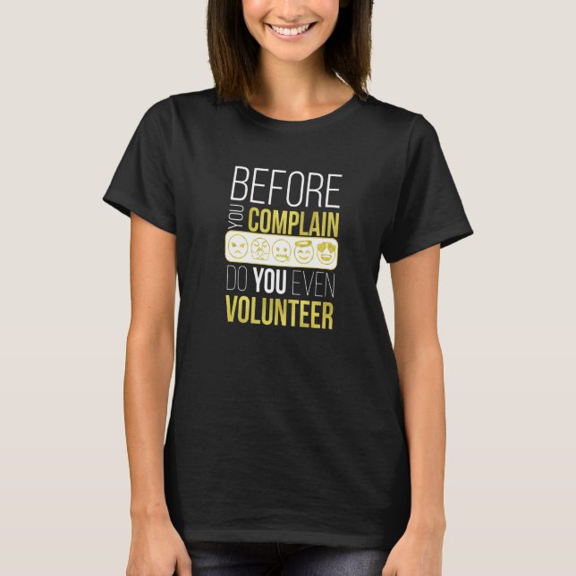 Camiseta Voluntario De Diversión De Pta Pto Antes De Quejar (Anverso)