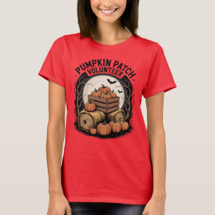 Camiseta Voluntario de parche de calabaza Halloween