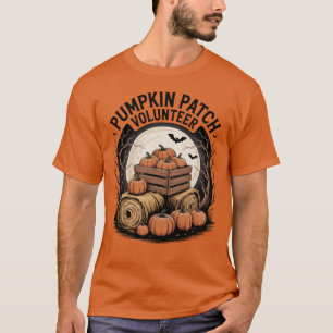 Camiseta Voluntario de parche de calabaza Halloween