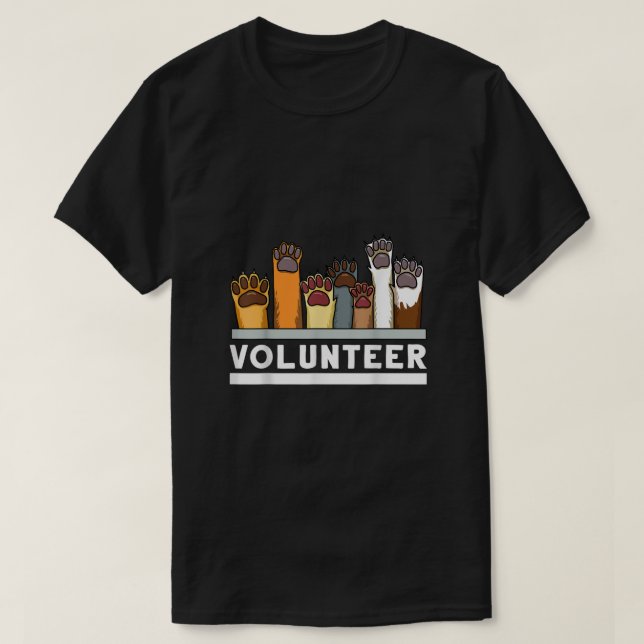 Camiseta Voluntario de refugio animal (Diseño del anverso)