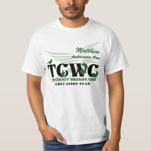 Camiseta Voluntario del logotipo de TCWC - (Anverso)
