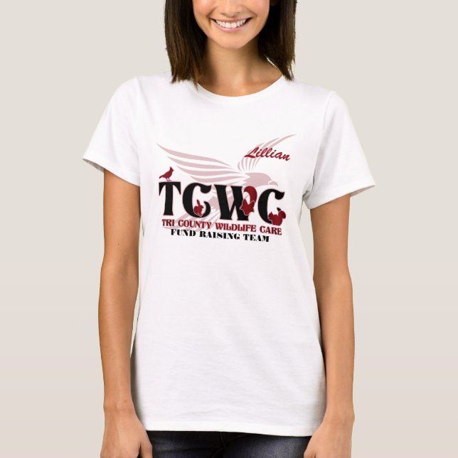 Camiseta Voluntario del logotipo del TCWC - Personalizado/n (Anverso)