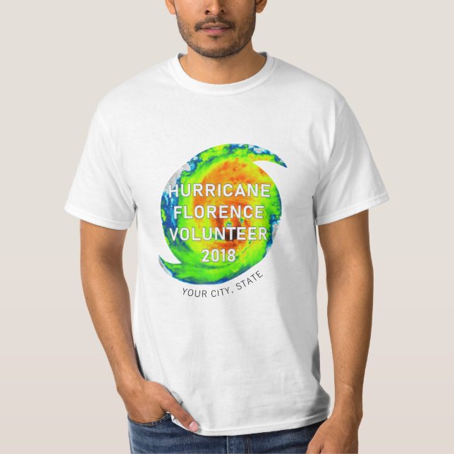 Camiseta VOLUNTARIO HURRICANO FLORENCE | Ubicación (Anverso)