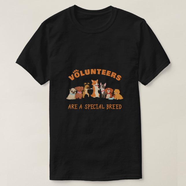 Camiseta Voluntarios son un refugio especial para perros de (Diseño del anverso)