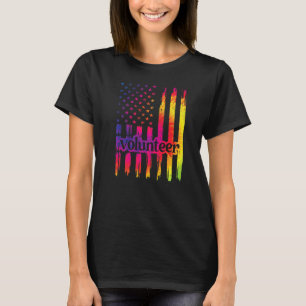 Camiseta Voluntarios voluntarios de la bandera de Estados U