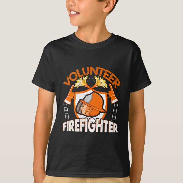 Camiseta Volunteer Firefighter Fireman Gift Proud Firefight (Anverso)