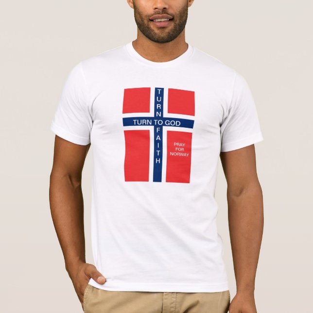 CAMISETA VOLVER A DIOS A REZAR A LA FE POR NORUEGA (Anverso)