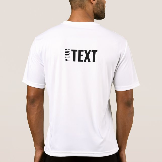 Camiseta Volver a imprimir Activewear Sport Your Text Mens  (Reverso)