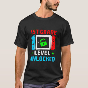 Camiseta Volver a la escuela 1er grado Videojuego desbloque