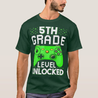 Camiseta Volver a la escuela 5º grado Videojuego desbloquea