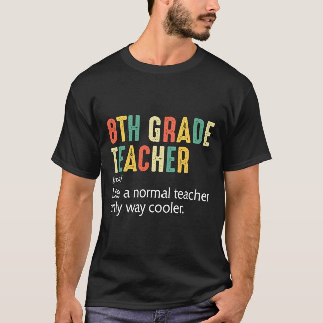 Camiseta Volver a la escuela Definición de octavo grado 8º  (Anverso)