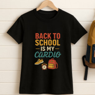 Camiseta Volver a la escuela es mi cardio, divertido padre 