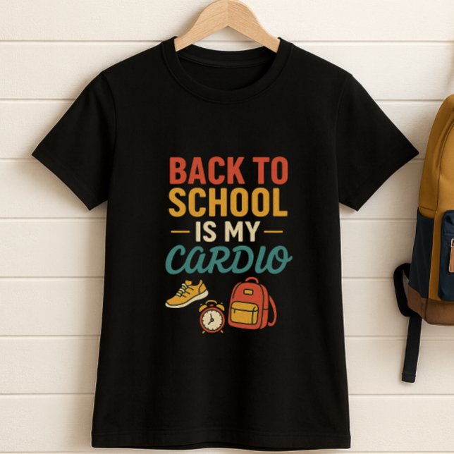 Camiseta Volver a la escuela es mi cardio, divertido padre  (Subido por el creador)